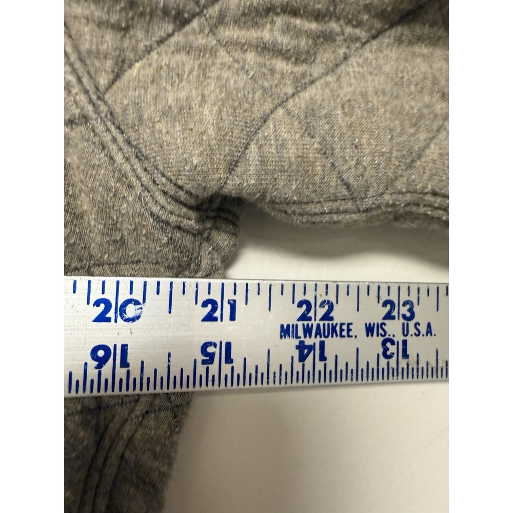 Eddie Bauer Mens Quilted Quarter Zip Pullover Sweater Beige‎ Size Small - Picture 4 of 6